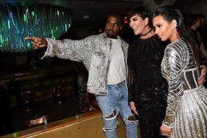 Kanye West, Kim Kardashian and Kris Jenner Balmain Met Gala 2016 After Party