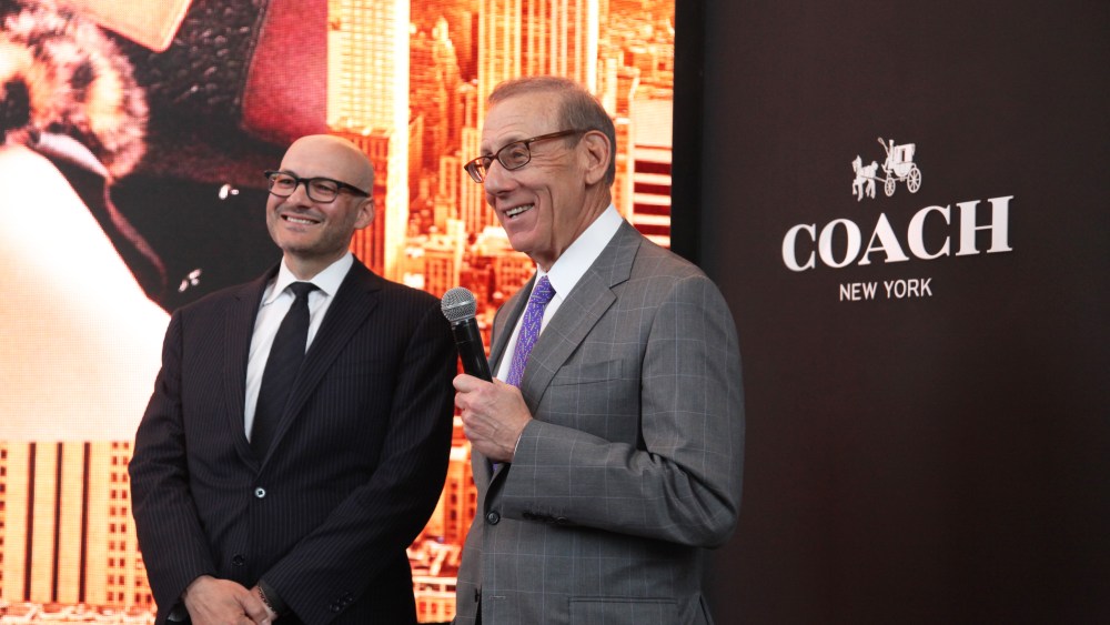 Victor Luis and Stephen M. Ross at Coach opening in Hudson Yards