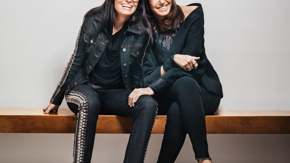 Norma Kamali and Donna Karan photographed at Karan’s Central Park West apartment.