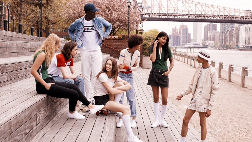 Looks from the Fila x Urban Outfitters Collection.