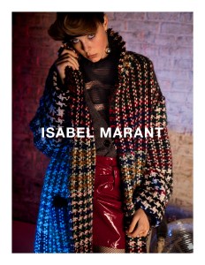 A visual from the Isabel Marant Fall 2016 ad campaign, featuring Edie Campbell