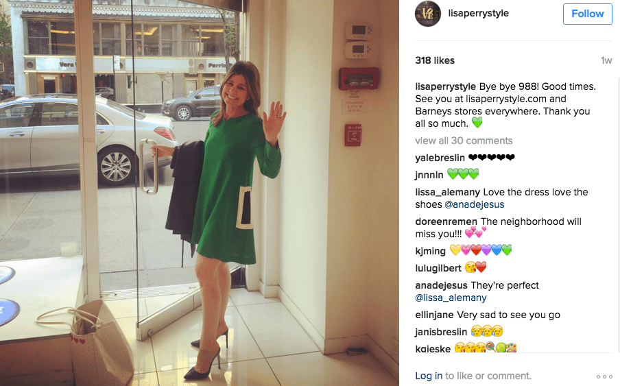 lisa perry store madison ave closes