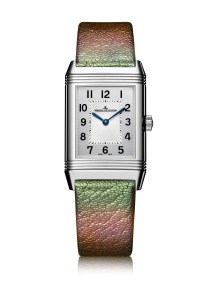 The front of the "Scarababe" Jaeger-LeCoultre Reverso by Christian Louboutin