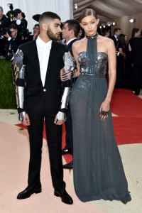 Zayn Malik with Gigi Hadid in Tommy Hilfiger at met gala 2016