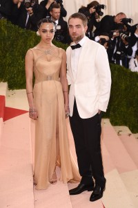 FKA Twigs in Atelier Versace and Robert Pattinson in Dior Homme at met gala 2016