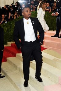 Nas in Custom Public School at the met gala 2016