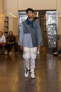 A look by Arnold Wong, at the Rhode Island School of Design's 2016 Collection show.
