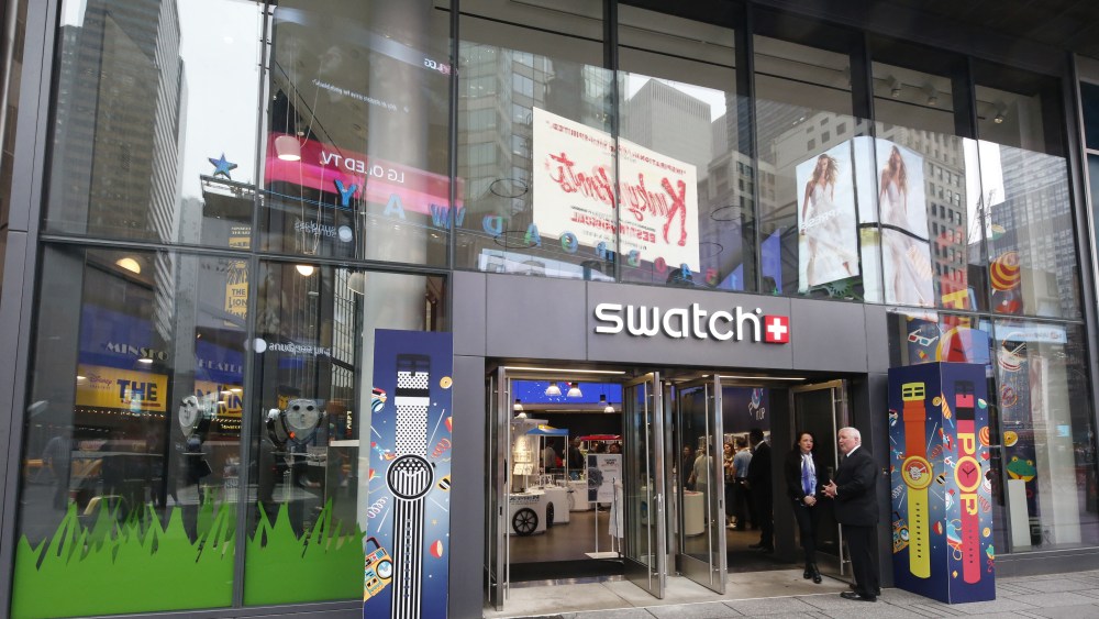 The Swatch store in Times Square.