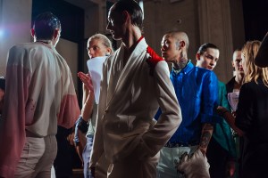 Backstage at Haider Ackermann Men's Spring 2017