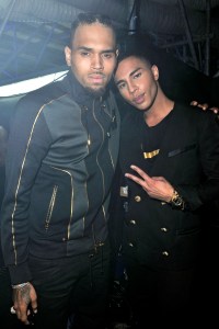 Chris Brown and Olivier Rousteing Balmain NikeLab