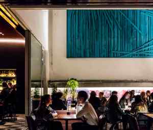 The patio of Les Bains