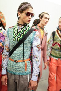 Backstage at Prada Men's Spring 2017