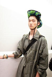 Backstage at Prada Men's Spring 2017