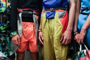 Backstage at Prada Men's Spring 2017