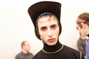 Backstage at Prada Men's Spring 2017