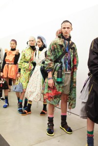 Backstage at Prada Men's Spring 2017