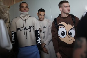 Backstage at Bobby Abley Men's Spring 2017
