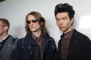 Backstage at Oliver Spencer Men's Spring 2017