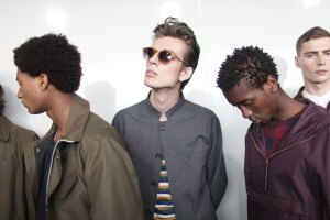 Backstage at Oliver Spencer Men's Spring 2017