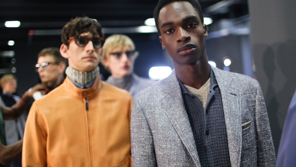 Backstage at Canali Men's Spring 2017