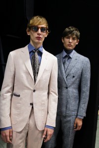 Backstage at Canali Men's Spring 2017