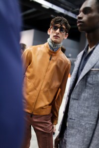 Backstage at Canali Men's Spring 2017