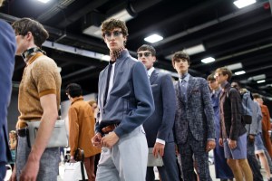 Backstage at Canali Men's Spring 2017