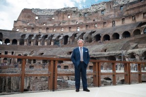 Diego Della Valle at the Colosseum restoration