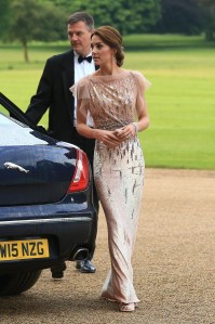 The Duchess of Cambridge arriving at the East Anglia's Children's Hospices' gala dinner.