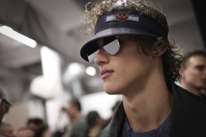Backstage at Emporio Armani Men's Spring 2017