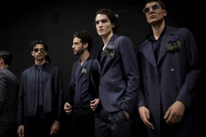 Backstage at Emporio Armani Men's Spring 2017