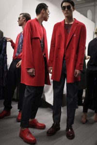 Backstage at Emporio Armani Men's Spring 2017