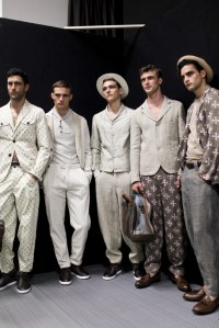 Backstage at Giorgio Armani Men's Spring 2017