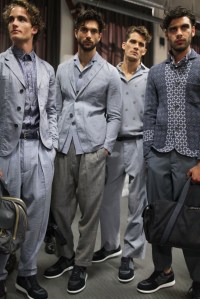 Backstage at Giorgio Armani Men's Spring 2017