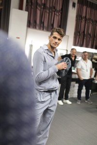 Backstage at Giorgio Armani Men's Spring 2017