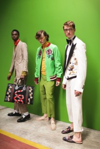 Backstage at Gucci Men's Spring 2017