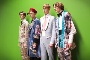Backstage at Gucci Men's Spring 2017