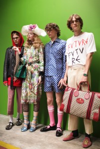 Backstage at Gucci Men's Spring 2017