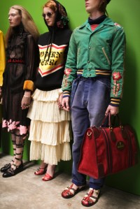 Backstage at Gucci Men's Spring 2017