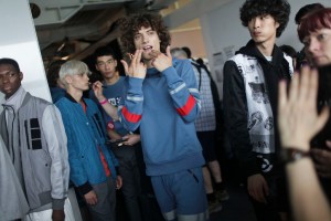 Backstage at Christopher Raeburn Men's Spring 2017