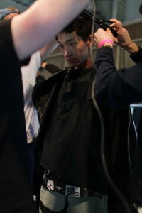 Backstage at Christopher Raeburn Men's Spring 2017