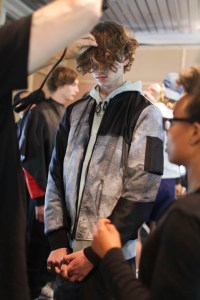 Backstage at Christopher Raeburn Men's Spring 2017