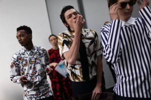 Backstage at Marni Men's Spring 2016