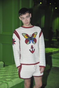 Olly Alexander gucci men'0s spring 2017 front row