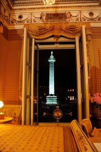 A view of the colonne Vendôme from the Imperial Suite at the Ritz Paris