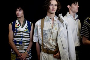 Backstage at Salvatore Ferragamo Men's Spring 2017