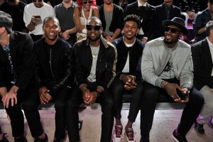 Victor Cruz, Dwyane Wade, Nick Young and Serge Ibaka