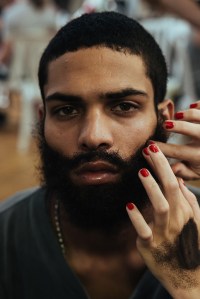 Backstage at Yohji Yamamoto Men's Spring 2017