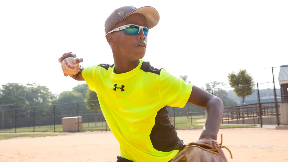 An Under Armour youth baseball style.