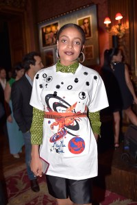 A model at the party in Miu Miu resort